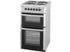 BEKO Electric Cooker (Silver). Four ring hob and double....