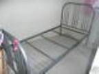 SINGLE BED Frame in Silver with Mattress,  ex MFI,  nice....
