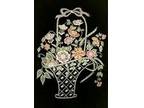 Floral Basket Embroidery Artwork in Stamford Hill N16 6tr London